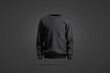 Blank black knitted sweater mockup, dark background