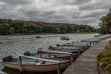 Naklejka na meble boat on the lake