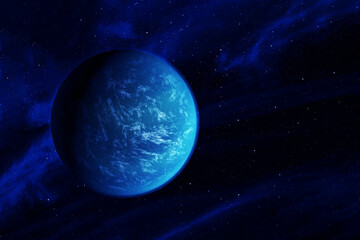 Wall Mural - planet earth on a dark background. elements of this image furnished by nasa