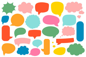 Sticker - Set of colorful comic speech bubble shaped banners, price tags, stickers, posters, badges