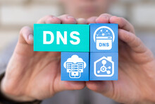 DNS Domain Name System Concept. DNS Network, Internet, Communication Technology.