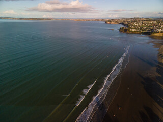 Wall Mural - Sunset reflections at a famous New Zealand beach