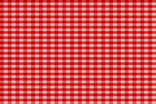 Stripes Plaid Stitch Pattern With Red White Fabric Texture