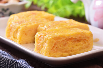 Wall Mural - Tamagoyaki, japanese traditional egg roll