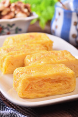 Wall Mural - Tamagoyaki, japanese traditional egg roll