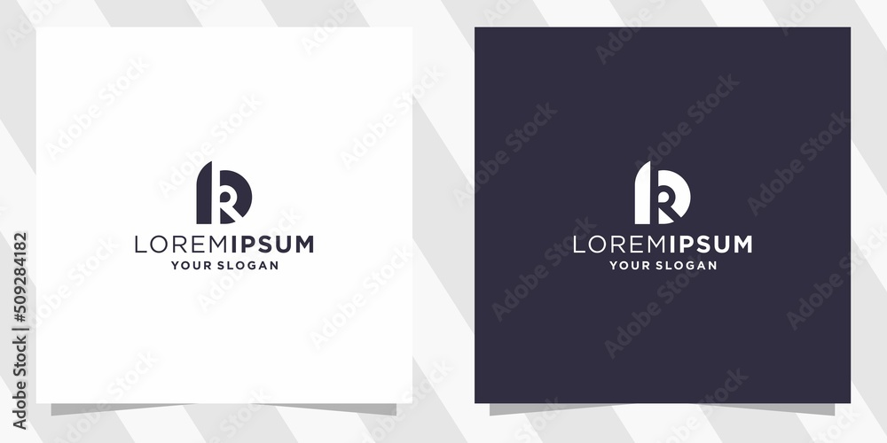 letter br rb logo with minimal design Stock Vector | Adobe Stock