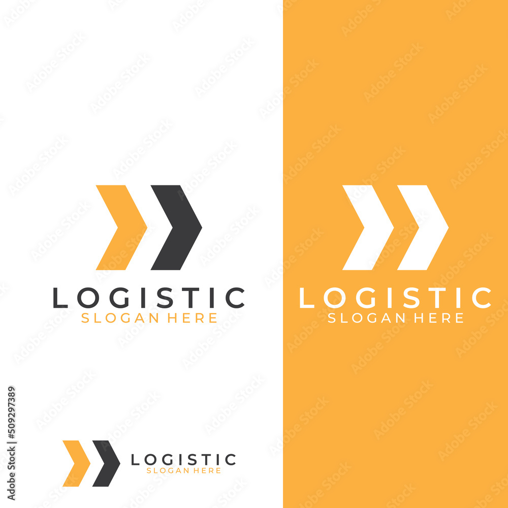 Logistics company vector logo, arrow icon logo, fast digital delivery ...