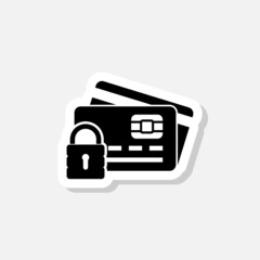 Sticker - Secure payment sticker icon sign for mobile concept and web design