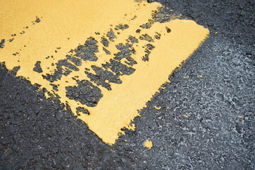 Wall Mural - abstract yellow traffic line to facilitate road safety