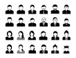 © barks - Simple avatar portrait icon illustration set