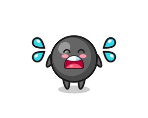 Sticker - dot symbol cartoon illustration with crying gesture