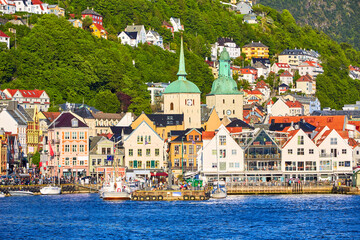 Wall Mural - Bergen harbour historic Bryggen area, Norway