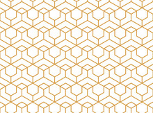 The Geometric Pattern With Lines. Seamless Vector Background. White And Gold Texture. Graphic Modern Pattern. Simple Lattice Graphic Design