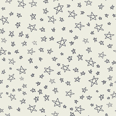 Wall Mural - Stars simple vector seamless pattern