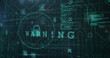 © vectorfusionart - Image of digital data processing over dark background