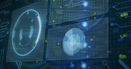 Poster - Image of data processing over server room