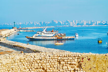 The Hazy Eastern Harbor Of Alexandria, Egypt