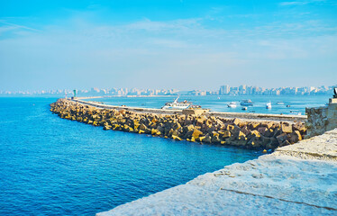 Poster - The breakwater of Eastern harbor, Alexandria, Egypt