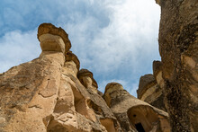 Close Up Of Typical Rock Formations In Pasabag Monks Valley, Cappadocia, Nevsehir City, Turkey.