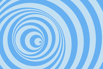 Sticker - Hypnotic psychedelic spiral background. Navy blue stripes illustration in the retro style