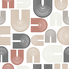 Seamless abstract pattern with geometric shapes. Modern pattern for interior, print, design.