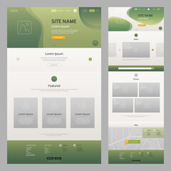 Wall Mural - Website Template Green