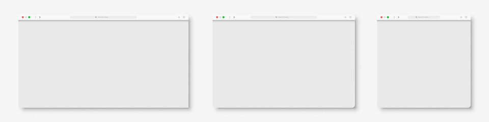 Aufkleber - Browser windows frame collection. Interface browser window with shadow