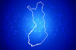 © bai - Finland Map Technology  with network connection background