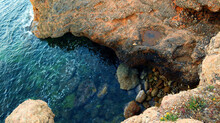 Sea, Rocks And Stones, Caves And Grottoes, Evening Lighting, Sunset, Las Rotas, Denia, Mediterranean, Spain