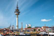 canvas print picture - Blick auf den Fernsehturm in Bremerhafen