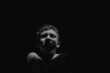 © Halfpoint - Black and white portrait of sad anonymous little boy crying