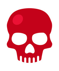 Wall Mural - Red scull icon. Vector illustration