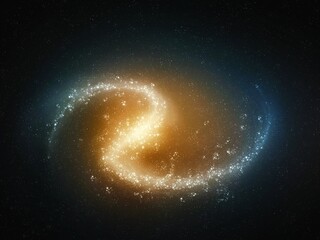Wall Mural - barred spiral galaxy in outer space. clusters of stars and interstellar gas. beauty of the universe.