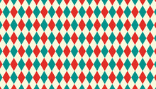 Geometric Rhombus Pattern Background. Harlequin Check Wallpaper. Retro Color Concept. Vector Illustrator.