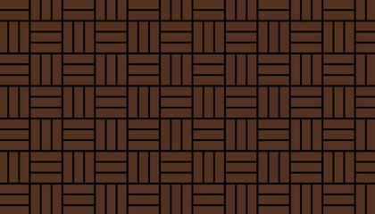 Brown parquet floor pattern background. Brick wall concept. Vector Illustrator.