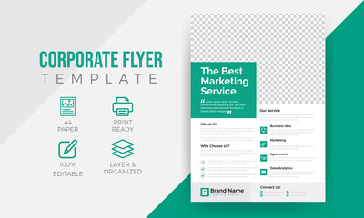 corporate business flyer template design set, vector template design or business brochure template d