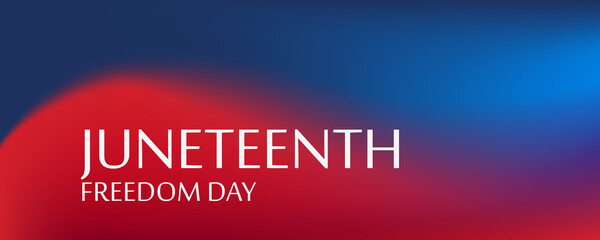 Juneteenth Color. Since 1865. Design of Banner. Black history month. EPS10 vector.