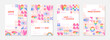 © Xenia Artwork  - Pride month poster templates.LGBTQ+ community vector illustrations  in bauhaus style with geometric elements and rainbow lgbt symbols.Human rights movement concept.Gay parade.Colorful cover designs.