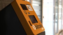 ATM Machine For Payment By Bitcoin Cryptocurrency