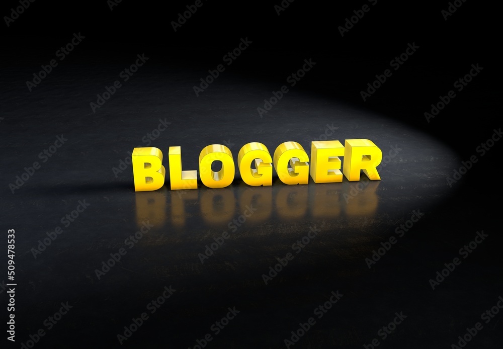 Blog, Blogger - 3D Background Design Stock Illustration | Adobe Stock