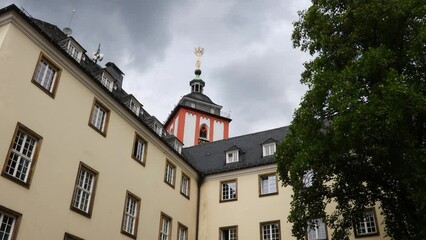 Wall Mural - historical buildings in the city of siegen germany 30fps 4k video