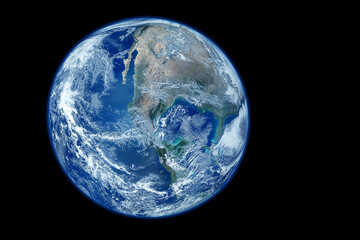 Wall Mural - planet earth, on a dark background. elements of this image furnished by nasa