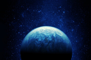 Wall Mural - planet earth, on a dark background. elements of this image furnished by nasa