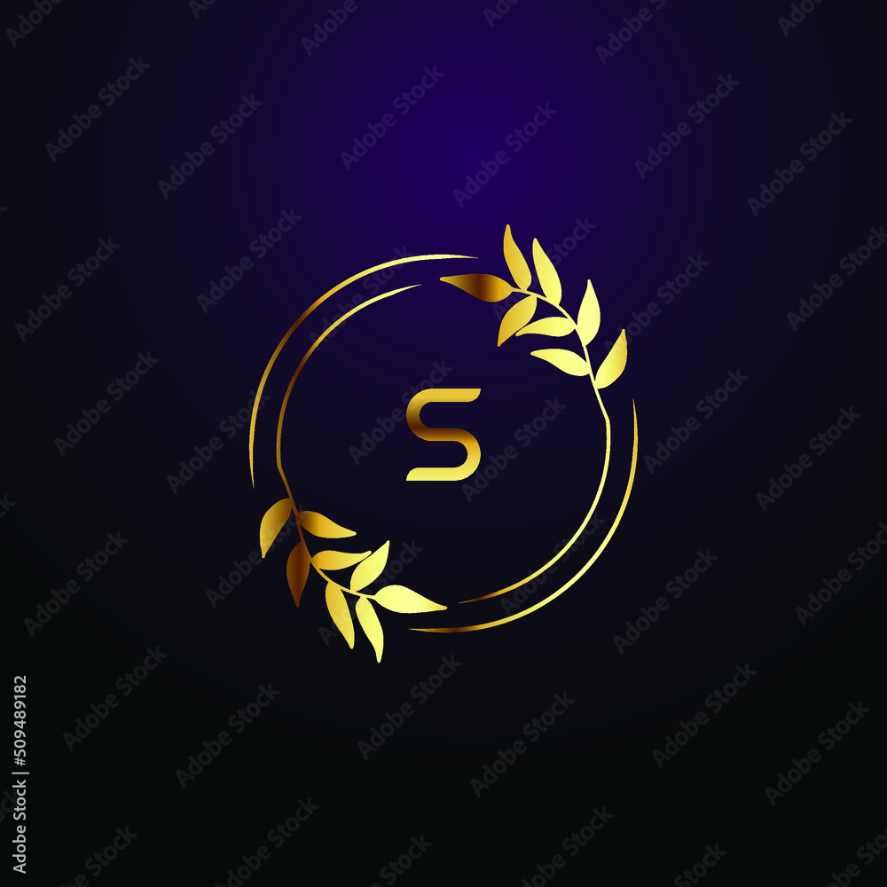 Premium luxury Vector elegant gold and font Letter S Template for ...