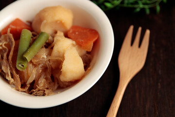 Wall Mural - Japanese meat and potatoes on the table