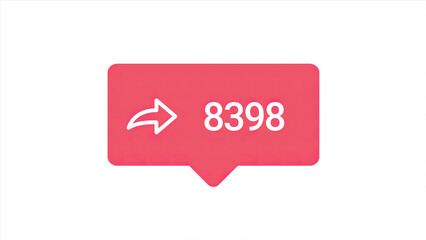 Poster - Animation cheat social networks. Animation. Recording or video is gaining popularity in social networks. Pink signs liked, repost and comment increasing in numbers
