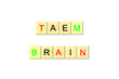 Abbreviations TB- phrase from wooden blocks with letters, meaningful statements concept, word from wooden blocks with letters, TB concept, on white background.