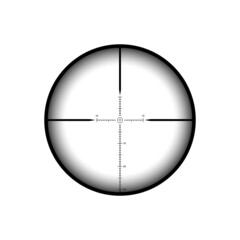 Aufkleber - Sniper scope, sight view crosshair of gun rifle target, vector weapon aim. Sniper scope viewfinder or crosshair target reticle, military or army rifle gun optical target and telescope view finder