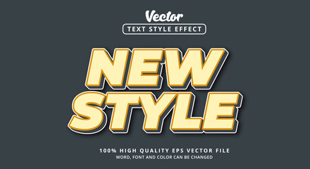 Poster - Editable text effect New Style text with layered style and modern style color combination