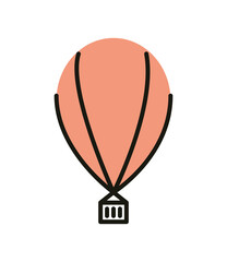 Sticker - hot air balloon transport